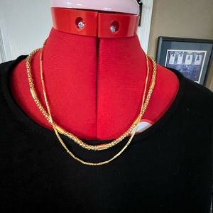 Costume gold necklaces (2)